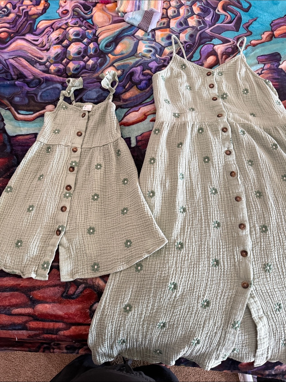 Mommy and me sage green dresses pat pat